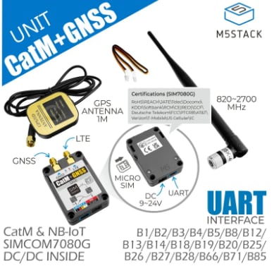 M5Stack SIM7080G CatM/NB-IoT + GNSS Unit